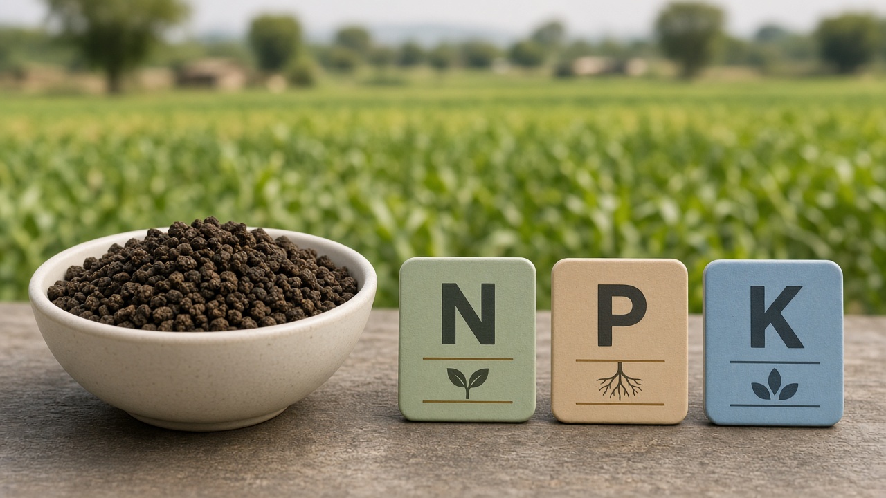 NPK fertilizer grades explained with organic granules for Indian crops