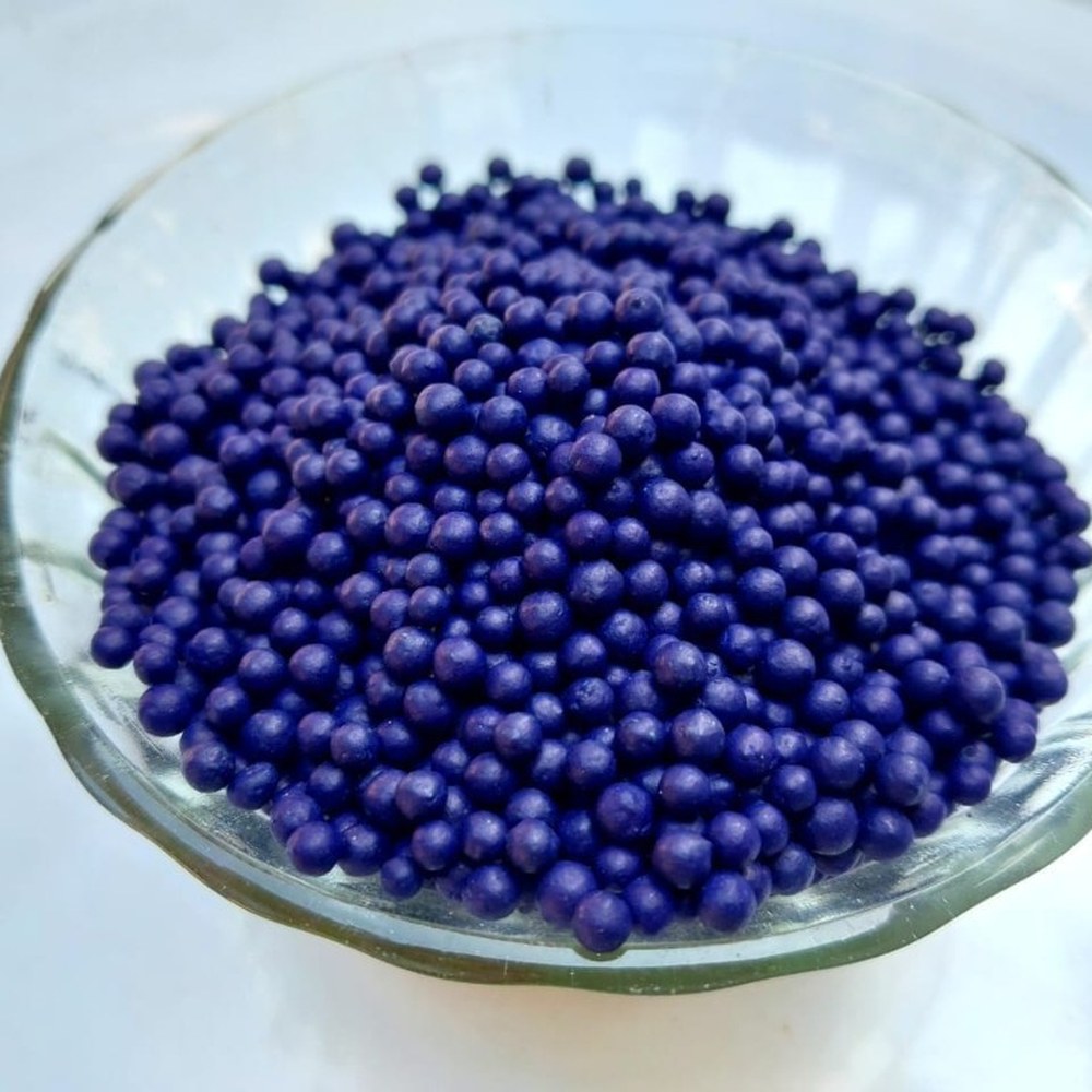 Purple / Blue Coated Fertilizer organic fertilizer granules India — AR Soil Gujarat